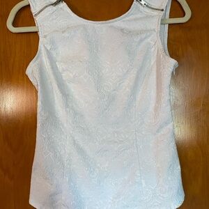 Sans Souci White Blouse with Silver Accents